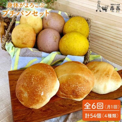 【全6回定期便】身体がよろこぶプチパンセット(卵/乳製品不使用) 天然パン工房楽楽[AVC010]