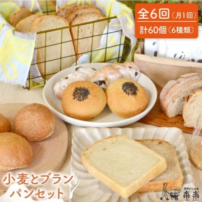 【全6回定期便】栽培期間農薬科学肥料不使用小麦とブランのパンセット卵/乳製品不使用[AVC019]