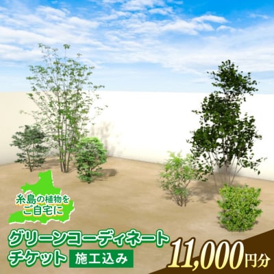 グリーンコーディネートチケット11,000円分【施工込み】 サン・グリーン園芸植木[AVN002]