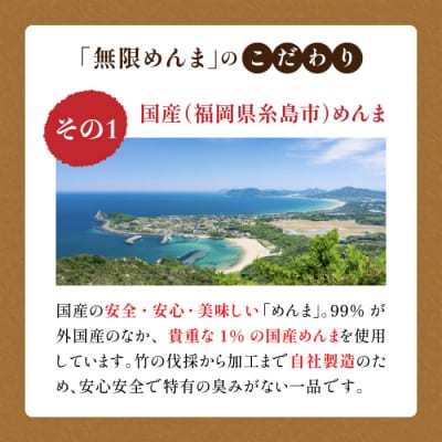 【全6回定期便】【国産】やみつき! 無限 めんま 100g 醤油味 メンマ[AWJ006]