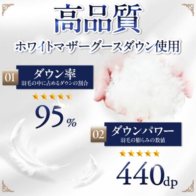 【羽毛ふとん】ホワイトマザーグースダウン95%【ダブル】[AYM013]