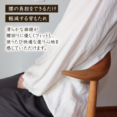 座面のカラーが選べる背もたれが腰にフィットするダイニングチェア 糸島市/家具工房 橙[AZF011]