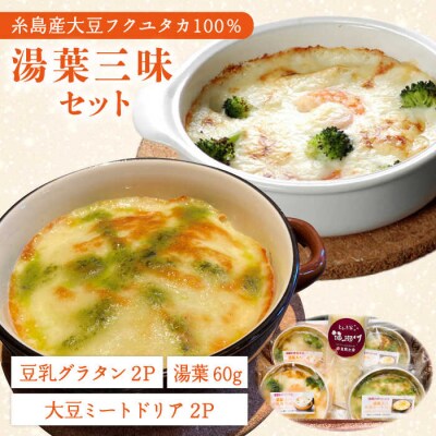 湯葉三昧セット(豆乳グラタン×2+大豆ミートドリア×2+湯葉60g) 酒瀬川[AZJ009]