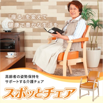 スポッとチェア(張地:モカ、木部:ダークブラウン)[023M07-10]