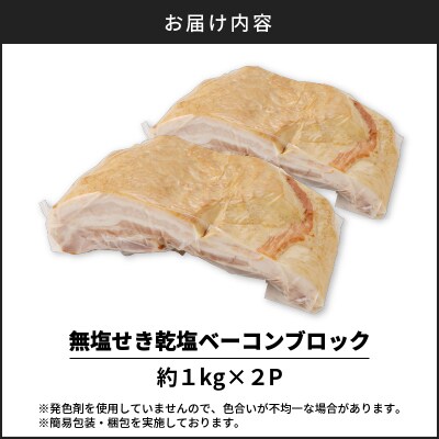 無塩せき乾塩ベーコンブロック　計約2kg　K161-020_02
