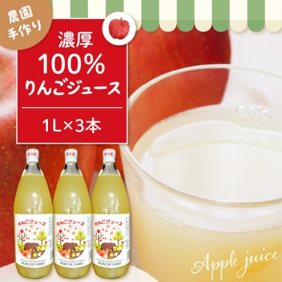100%りんごジュース 1L 3本セット 山形県 東根市 hi037-006