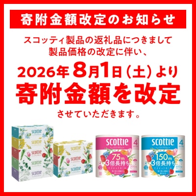 【定期便】 トイレットペーパー シングル 48ロール 日用品 スコッティ 全2回_186-6567