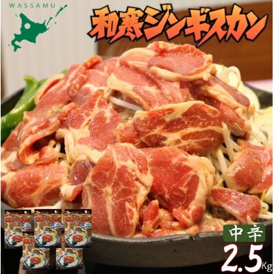 北海道 和寒ジンギスカン 中辛 2.5kg ジンギスカン 和寒町 味付きソウルフード 秘伝のタレ