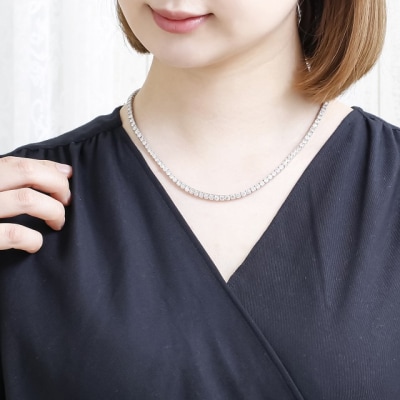 【Pt900鑑別書付】天然ダイヤモンドネックレス PT900 テニスネックレス ストレート ダイヤモンド【20.00ct】鑑別書付