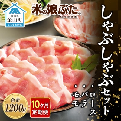 定期便 米の娘ぶた しゃぶしゃぶセット(ロース300gバラ300gもも600g) F4B-0224