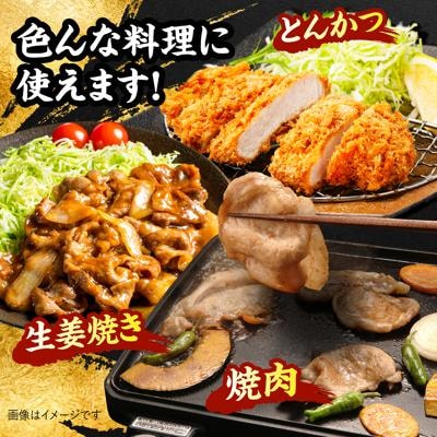 JA糸島 糸島豚 焼肉 トンカツ 生姜焼き セット /JA糸島産直市場 伊都菜彩[AED003]