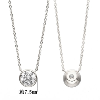 プラチナ シンプルダイヤモンドネックレス(1.0ct)　60-9582