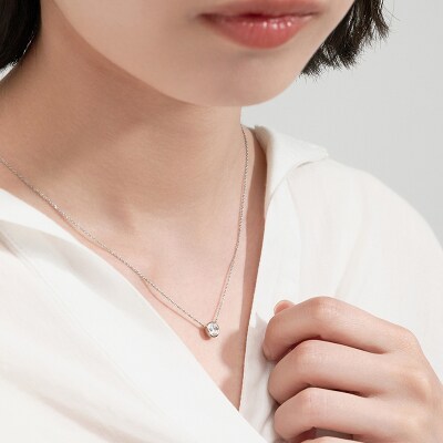プラチナ シンプルダイヤモンドネックレス(0.5ct)　60-9579