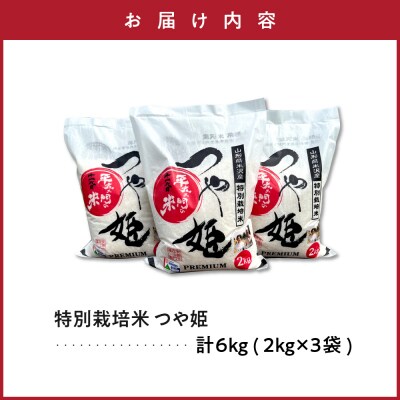 令和7年産 特別栽培米 つや姫 6kg ( 2kg×3袋 )