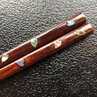 【藤田蝋色工芸】桜嵐坊お箸と箸置きセット(茶色)1膳