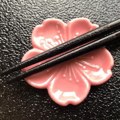 【藤田蝋色工芸】桜嵐坊お箸と箸置きセット(黒茶色)1膳