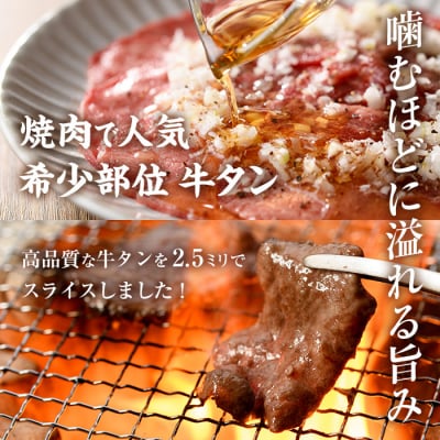 味付け牛タン 薄切り スライス (500g・追いスパイス10g)