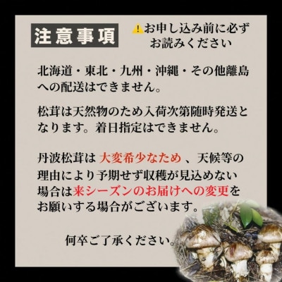 【先行受付】数量限定 丹波松茸(篭入り)特選上物＜丹波四季菜料理 宮本屋＞