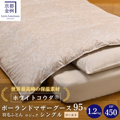 ＜京都金桝＞羽毛布団  掛け布団 ポーランドマザーグースダウン95% ゴールド DP450 ロジック