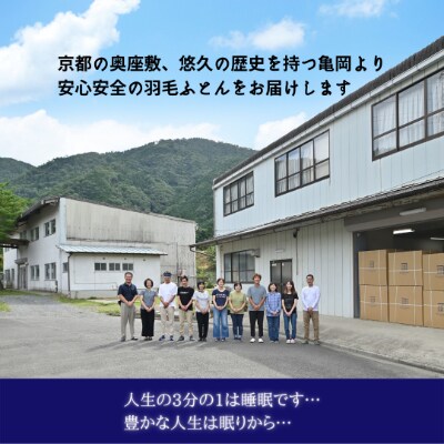 【訳あり】<京都金桝>柄・色おまかせ 羽毛布団 シングル ホワイトダウン85% 1.3kg