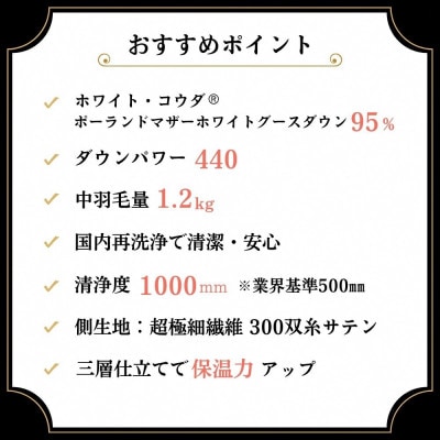 <京都金桝>羽毛布団 シングル ポーランドマザーグースダウン95% ブルー DP440|セーヌ
