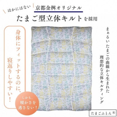 【訳あり】<京都金桝>ちょうどいい羽毛布団 合掛け シングル ホワイトダックダウン90% ブルー