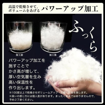 <京都金桝>【訳あり】羽毛布団 掛布団 ホワイトダックダウン93% DP400 ダブル プレミア2