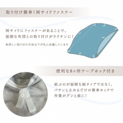 掛け布団カバー ダブル ブルー 綿100% 花柄 速乾 オールシーズン|ペルージュ【京都金桝】