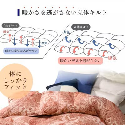 羽毛布団 本掛け カバー付(アイボリー)ハンガリーダウン90% シングル ピンク DP360 アクア