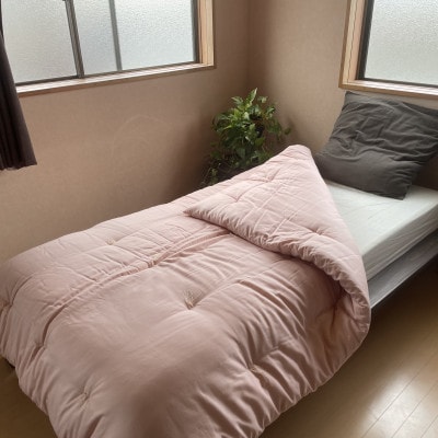 【綿布団】わた入り掛布団 (春・秋・冬) キング(230×210cm) 3.6kg ピンク