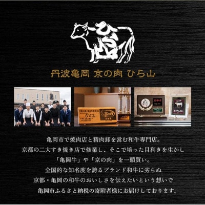 京の肉 ひら山厳選 京都産黒毛和牛 A4,A5 焼肉用 500g+100g【計600g】