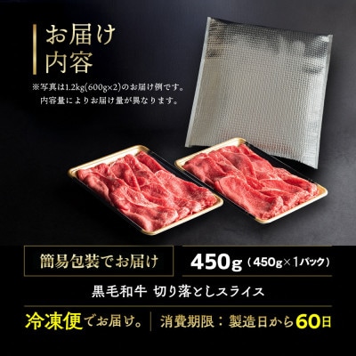 【訳あり】京都丹波産黒毛和牛 A4A5 切り落とし スライス 450g 小分け 冷凍 京の肉ひら山