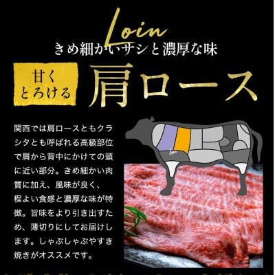 【A4～A5】京丹波かぐら厳選!京丹波姫牛肩ローススライス 約350g
