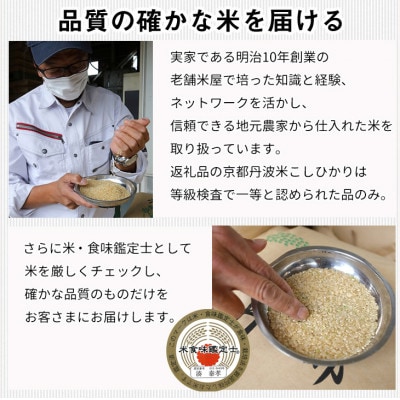 【毎月定期便】京都丹波米 こしひかり 6kg(2kg×3袋)全6回