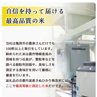 【毎月定期便】無洗米 京都丹波産 キヌヒカリ 5kg※お申込後精米　全6回