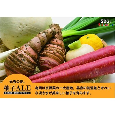京都府亀岡市産の柚子を副原料に使用したクラフトビール『光秀の夢(R)柚子ALE』24本セット