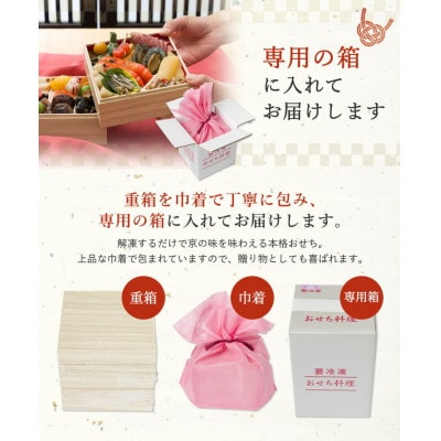 【京菜味 のむら】京のおせち 三段重 37品目 3~4人前 冷凍≪京都 亀岡市 限定 2026≫