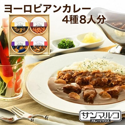 カレーハウスサンマルコ　ヨーロピアンカレーセット　450g(2人前)×4個入　SA-4C
