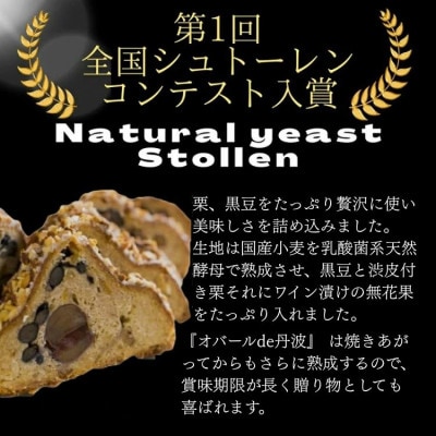天然酵母和風シュトレン オバールde丹波 ハーフサイズ