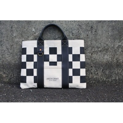 帆布 ミニバッグ『checkered flag』BLACK