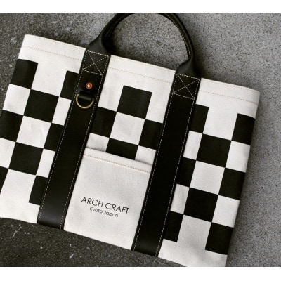 帆布 ミニバッグ『checkered flag』BLACK