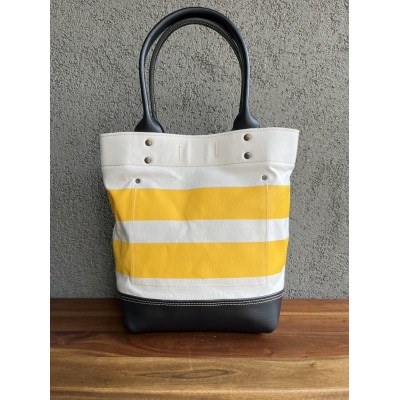 帆布と革のトートバッグ『G&Y BORDER』