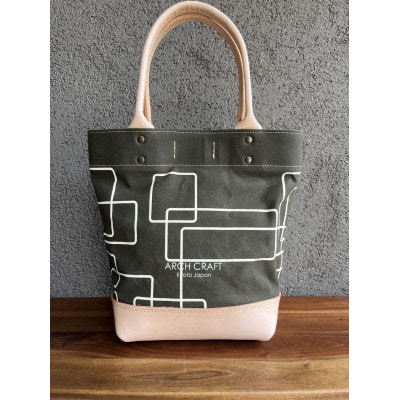 帆布と革のトートバッグ『MILITARY』