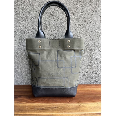 帆布と革のトートバッグ『MILITARY-REVERSE』