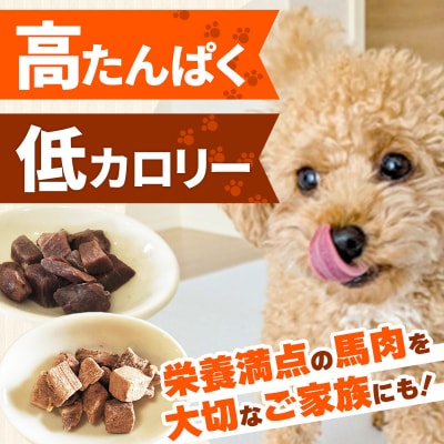 【定期便2回】馬肉100%犬猫用おやつ(25g×6袋)