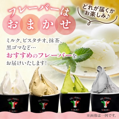 【定期便】幸せな牛のミルクからできたジェラート パティシエおまかせ6個セット×4_hs140-001