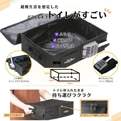 ネコのための防災DXセット 大容量リュック 猫ケージ 災害:トイレ 特大サイズ 猫壱ポータブルケージ
