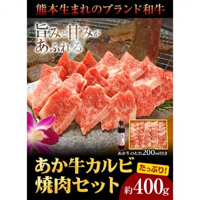 肉 和牛 あか牛カルビ焼肉用400g 《60日以内に出荷予定(土日祝除く)》