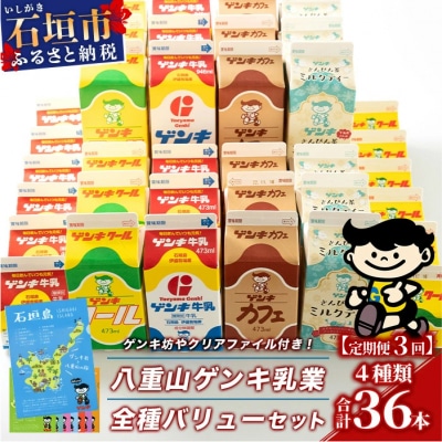【ふるさと納税限定】【定期便_3回】八重山ゲンキ乳業 全種バリューセット GN-4_3t
