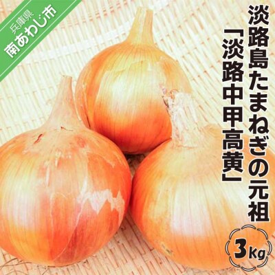 【美菜恋来屋】淡路島たまねぎの元祖 「淡路中甲高黄」3kg